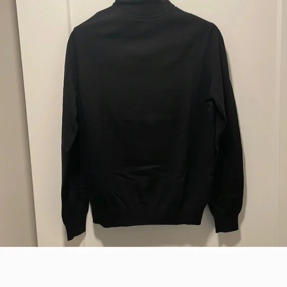 Flawed Suitsupply 100% Merino Wool Classic Black Turtleneck Sweater - Picture 2 of 14